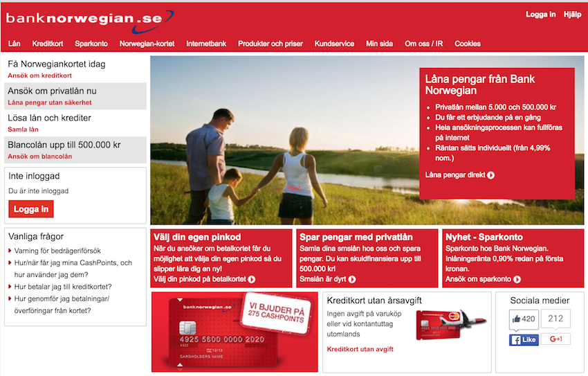 Bank Norwegian Screenshot