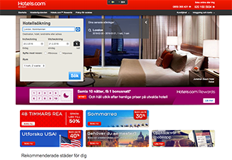 Hotels.com Screenshot